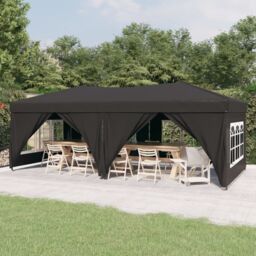 Berkfield Home Folding Party Tent with Sidewalls Anthracite 3x6 m in Black