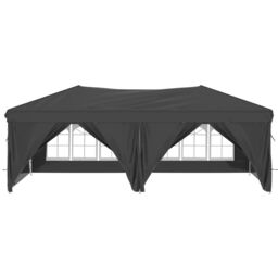 Berkfield Home Folding Party Tent with Sidewalls Anthracite 3x6 m in Black - thumbnail 3