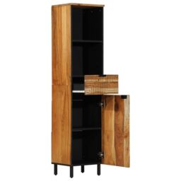 Berkfield Home Bathroom Vanity Units Natural Acacia Solid acacia wood Regular in Brown - thumbnail 1