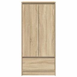 Berkfield Home Cabinet with Drawer Sonoma Oak 55.5x34x119.5 cm Engineered Wood in Brown - thumbnail 6