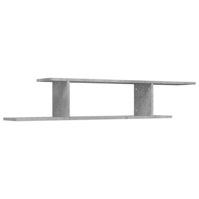 Berkfield Home Wall-Mounted TV Shelf Concrete Grey 125x18x23 cm Engineered Wood - Size: 125 x 18 x 23 cm - image 1