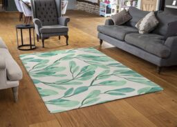 Benjamin Tate Design Watercolor Botanical Designer Rug in Natural - Size: Large - thumbnail 2