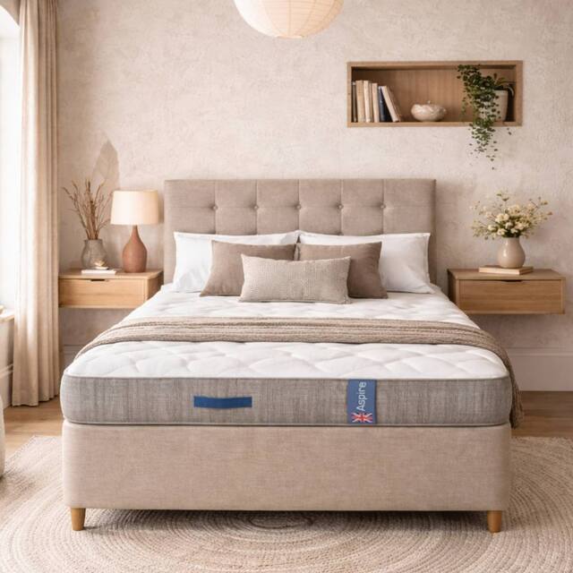 Aspire PureRest Pocket Hybrid Mattress Medium Comfort 23cm in White - Size: Small Single - image 1