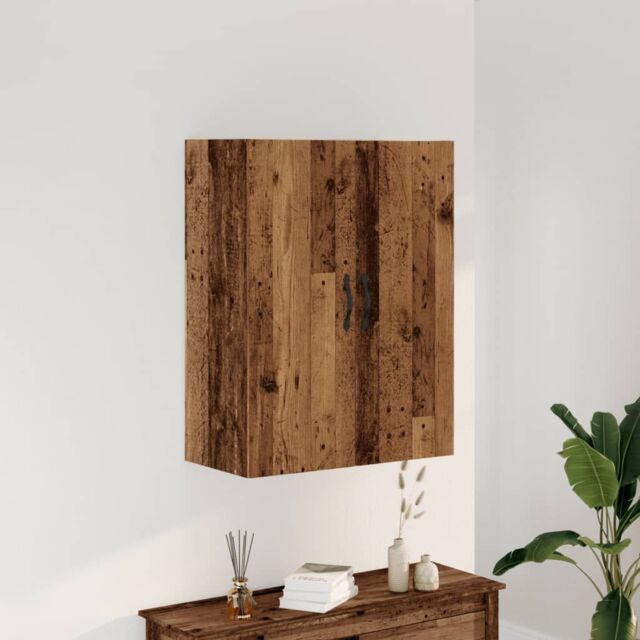 Berkfield Home Wall Mounted Cabinet Old Wood 69.5x34x90 cm Engineered Wood in Brown - image 1