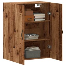 Berkfield Home Wall Mounted Cabinet Old Wood 69.5x34x90 cm Engineered Wood in Brown - thumbnail 3