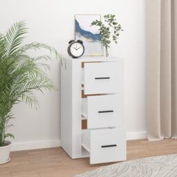 Berkfield Home Sideboard White 40x33x70 cm Engineered Wood - Size: 40 x 33 x 70 cm - thumbnail 6