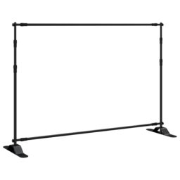 Berkfield Home Backdrop Stand Black 305x243 cm Steel - thumbnail 5