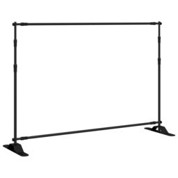 Berkfield Home Backdrop Stand Black 305x243 cm Steel - thumbnail 2