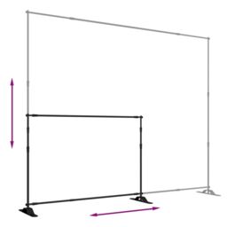 Berkfield Home Backdrop Stand Black 305x243 cm Steel - thumbnail 6