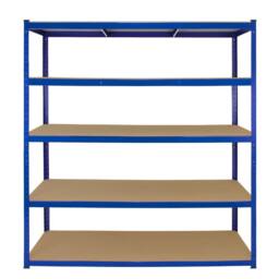 Monstershop Monster Racking T-Rax Extra Wide Storage Shelves, Blue, 160cm W, 60cm in Blue - thumbnail 2