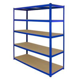 Monstershop Monster Racking T-Rax Extra Wide Storage Shelves, Blue, 160cm W, 60cm in Blue - thumbnail 3