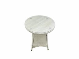 Fimous Wicker PE Rattan Garden Furniture Set Patio Outdoor 2 Chairs Plus Small Round Table Set Light Grey Mixed - thumbnail 5