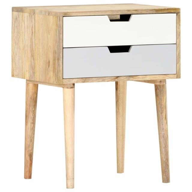 Berkfield Home Bedside Cabinet 47x35x59 cm Solid Mango Wood - Size: 47 x 35 x 59 cm - image 1