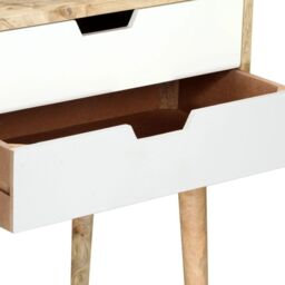 Berkfield Home Bedside Cabinet 47x35x59 cm Solid Mango Wood - Size: 47 x 35 x 59 cm - thumbnail 5