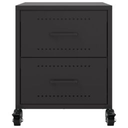 Berkfield Home Bedside Cabinets 2 pcs Black 36x39x43.5 cm Steel - thumbnail 5
