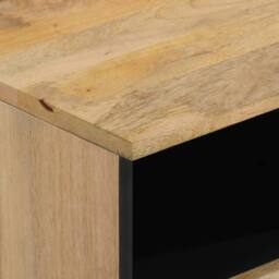 Berkfield Home Beautiful Bedside Cabinet 40x33x46 cm Solid Wood Mango in Brown - Size: 40 x 33 x 46 cm - thumbnail 8
