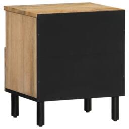 Berkfield Home Beautiful Bedside Cabinet 40x33x46 cm Solid Wood Mango in Brown - Size: 40 x 33 x 46 cm - thumbnail 7