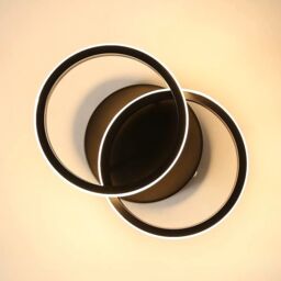 Pheashine Modern LED Ceiling Light, 22W, Warm White, For Living Room, Hallway in Black - thumbnail 6