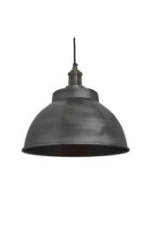 Industville Brooklyn Dome Pendant, 13 Inch, Pewter, Pewter Holder in Dark Grey - thumbnail 2