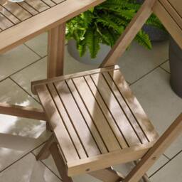 FurnitureboxUK Stowaway Solid Wood 4 Seat Folding Outdoor Table Set in Light Brown - thumbnail 6