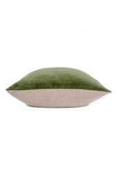 CHRISTY Luxury Filled Velvet 'Jaipur' Square Cushions in Olive - Size: 45 cm x 45 cm - thumbnail 3