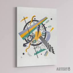 "Artery8 Small Worlds IV Abstract Painting Kandinsky Canvas Wall Art Print in White - Size: W12"" x H16""" - thumbnail 2