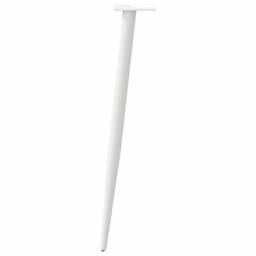 Berkfield Home Modern Coffee Table Legs Conical Shape 4 pcs White 72-73 cm Steel - thumbnail 5