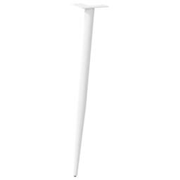 Berkfield Home Modern Coffee Table Legs Conical Shape 4 pcs White 72-73 cm Steel - thumbnail 4