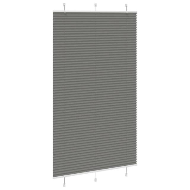 Berkfield Home Pleated Blind Anthracite 120x200 cm Fabric Width 119.4 cm Polyester in Dark Grey - image 1