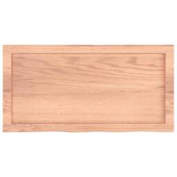Berkfield Home Wall Shelf Light Brown 80x40x(2-6) cm Treated Solid Wood Oak - thumbnail 4