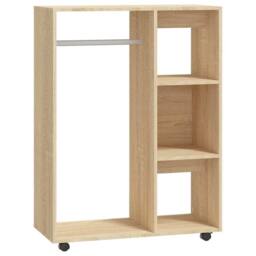 Berkfield Home Wardrobe Sonoma Oak 80x40x110 cm Engineered Wood in Brown - Size: 80 x 40 x 110 cm - thumbnail 3