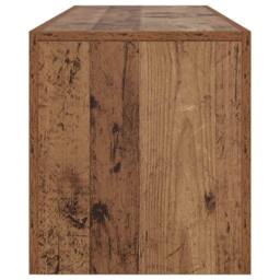 Berkfield Home TV Cabinet with LED Lights Old Wood 140x36.5x40 cm Engineered Wood in Brown - thumbnail 8