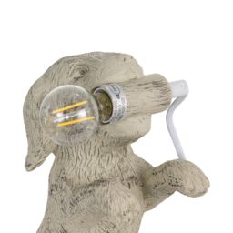 First Choice Lighting Set of 2 Rufus - Natural Dog Table Lamps in Cream - thumbnail 6