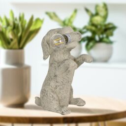 First Choice Lighting Set of 2 Rufus - Natural Dog Table Lamps in Cream - thumbnail 8