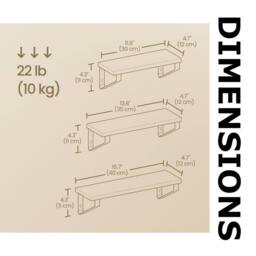 Pirlo Plush Set of 3 Wall Mounted Reversible Shelves Industrial Rustic Brown - thumbnail 6