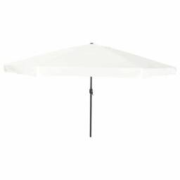 Berkfield Home Garden Umbrella 395x245 cm Sand White - thumbnail 2
