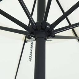 Berkfield Home Garden Umbrella 395x245 cm Sand White - thumbnail 4