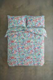 Deyongs Floral Mosaic Soft Cotton Duvet Set in Printed Design - Size: Double - thumbnail 3