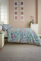 Deyongs Floral Mosaic Soft Cotton Duvet Set in Printed Design - Size: Double - thumbnail 4