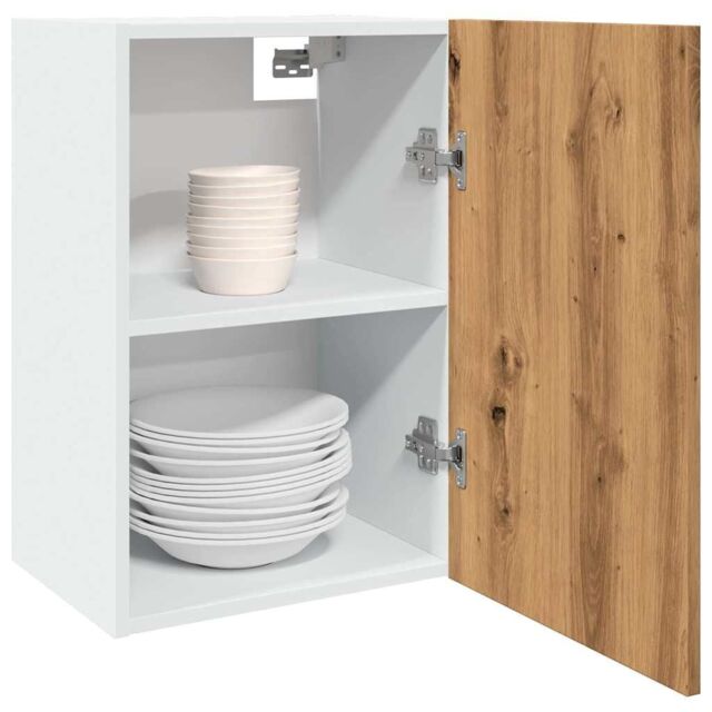 Berkfield Home Hanging Cabinet Lyon Artisan Oak 40x31x60 cm Engineered Wood in Brown - Size: 40 x 31 x 60 cm - image 1