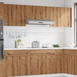 Berkfield Home Hanging Cabinet Lyon Artisan Oak 40x31x60 cm Engineered Wood in Brown - Size: 40 x 31 x 60 cm - thumbnail 3