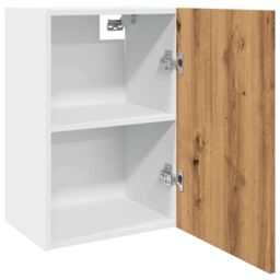 Berkfield Home Hanging Cabinet Lyon Artisan Oak 40x31x60 cm Engineered Wood in Brown - Size: 40 x 31 x 60 cm - thumbnail 5