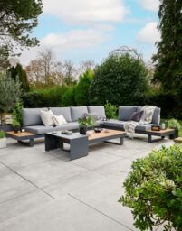 Norfolk Leisure Lifestyle Easton Large Corner Set with Cushions & Sun Recliner in Stone - thumbnail 3