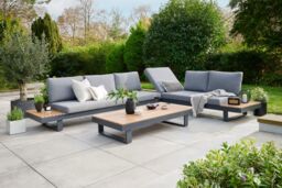 Norfolk Leisure Lifestyle Easton Large Corner Set with Cushions & Sun Recliner in Stone - thumbnail 4
