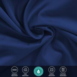 Grace Satin Silk Pillow Cases Pack of 4 Super Soft Smooth Pillow Covers in Navy - Size: Standard Pillow Case - thumbnail 4