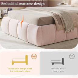 Matteo Pink Velvet Upholstered Hydraulic Storage Bed - Children's Single 3ft - thumbnail 8