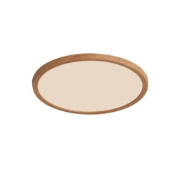 Nordlux Oja Ceiling Light Wood Foil Plastic Hallway LED 2700k Mains 29cm in Brown - thumbnail 4