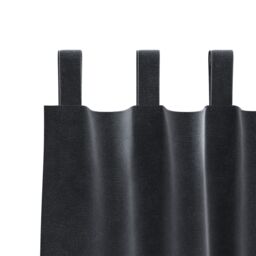 Berkfield Home Blackout Curtains with Hanging Loops 2 pcs Dark Grey Velvet - thumbnail 4
