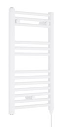 Balterley Electric Vertical Round Towel Rail & 13 Rails, 720x400mm - Gloss White