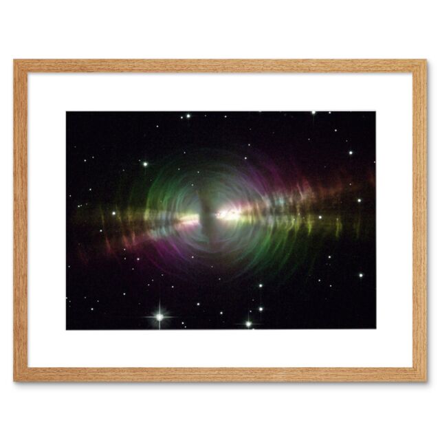 Artery8 Wall Art Print Hubble Space Astronomy Rainbow Image Of The Egg Nebula Light Ripples Reflecting On The Dying Star's Dust Shells Artwork Framed - image 1